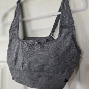 PUMA GREY SPORT BRA, WIRELESS, REMOVABLE PADS SIZE XL Athletic Yoga
